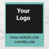 シンプルモダンミニマルモノグラエレガントムスタイルトート ワインラベル (シングルラベル)