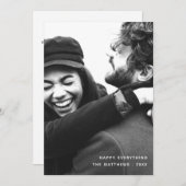 シンプルモダンミニマル休日フォトカード シーズンカード (正面/裏面)