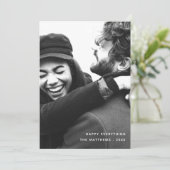 シンプルモダンミニマル休日フォトカード シーズンカード (スタンド正面)