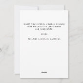 シンプルモダンミニマル休日フォトカード シーズンカード (裏面)