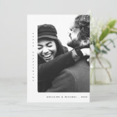 シンプルモダンミニマル休日フォトカード シーズンカード (スタンド正面)