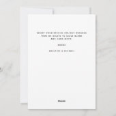 シンプルモダンミニマル休日フォトカード シーズンカード (裏面)