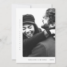 シンプルモダンミニマル休日フォトカード