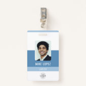 シンプルモダンミニマル会社スタッフID バッジ (正面クリップ)