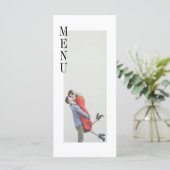 シンプルモダンミニマル写真のディナ結婚ーメニュー メニュー (スタンド正面)