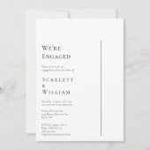 シンプルモダンミニマル写真婚約した 招待状 (正面)