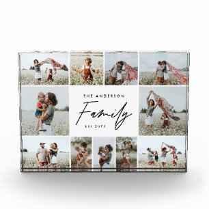 シンプルモダンミニマル写真数々の家族ギフト フォトブロック