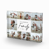 シンプルモダンミニマル写真数々の家族ギフト フォトブロック (右)