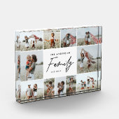 シンプルモダンミニマル写真数々の家族ギフト フォトブロック (左)