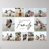 シンプルモダンミニマル写真数々の家族ギフト ポスター (正面)