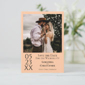 シンプルモダンミニマル写真結婚ズ セーブザデート (スタンド正面)