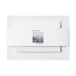 シンプルモダンミニマル写真結婚風景 招待状ベリーバンド