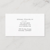 シンプルモダンミニマル写真脚本 名刺 (裏面)