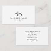 シンプルモダンミニマル写真脚本 名刺 (正面/裏面)