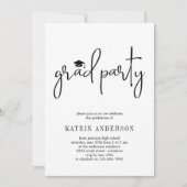 シンプルモダンミニマル卒業招待状 招待状 (正面)