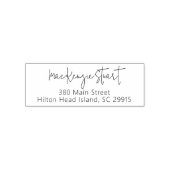 シンプルモダンミニマル差出人住所スクリプト セルフインキングスタンプ (デザイン)