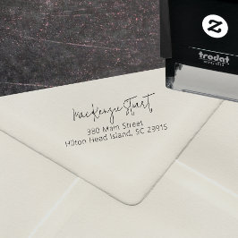 シンプルモダンミニマル差出人住所スクリプト セルフインキングスタンプ