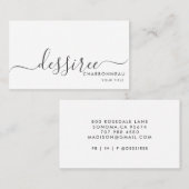 シンプルモダンミニマル文字 名刺 (正面/裏面)