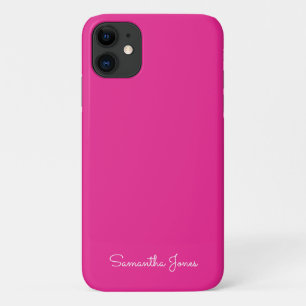 シンプルモダンミニマル暗い赤紫色 iPhone 11 ケース