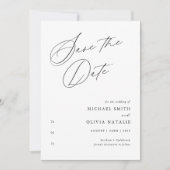 シンプルモダンミニマル書結婚道 セーブザデート (正面)