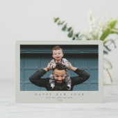 シンプルモダンミニマル独身の写真Happy New Year シーズンカード (スタンド正面)
