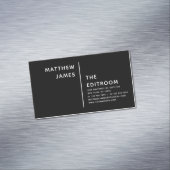 シンプルモダンミニマル白黒カスタム マグネット名刺 (インサイチュ)