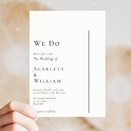 シンプルモダンミニマル私たち結婚は 招待状