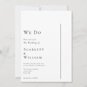 シンプルモダンミニマル私たち結婚は 招待状 (正面)