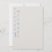 シンプルモダンミニマル結婚カップル名 招待状 (裏面)