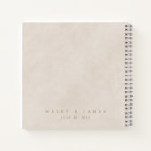 シンプルモダンミニマル結婚リスト ノートブック (裏面)