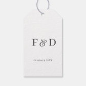シンプルモダンミニマル結婚式の引き出物ラベル ギフトタグ (裏面)