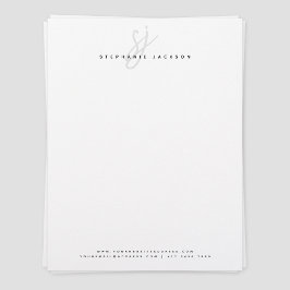 シンプルモダンミニマル脚本モノグラム事務所 レターヘッド