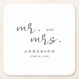 シンプルモダンミニマル脚本 スクエアペーパーコースター