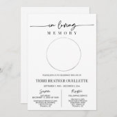 シンプルモダンミニマル葬祭慰霊祭 招待状 (正面/裏面)