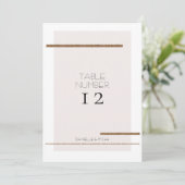 シンプルモダンミニマル赤面金ゴールド表 招待状 (スタンド正面)