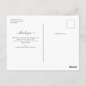 シンプルモダンミニマル2写真あり結婚がとう ポストカード (裏面)