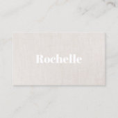 シンプルモダンミニマルBeige Linen背景 名刺 (正面)