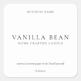 シンプルモダンミニマルCandle製品ラベル スクエアシール