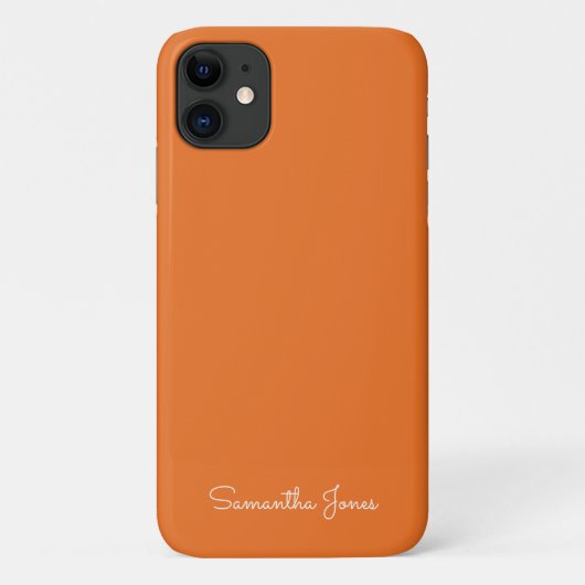 シンプルモダンミニマルOrange Case-Mate iPhone Case Case-Mate iPhoneケース (裏面)