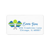 シンプルモダンミニマルPickleballアドレス ラベル (正面)