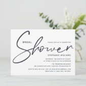 シンプルモダンミニマルScriptブライダルシャワー 招待状 (スタンド正面)