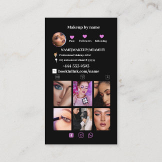 シンプルモダンミニマルSNS 名刺