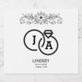 シンプルモダンミニマ結婚リスクラシックト ビールラベル (シングルラベル)