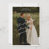 シンプルモダンミニマ結婚リストサンキューカード サンキューカード (正面)