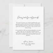 シンプルモダンミニマ結婚リストサンキューカード サンキューカード (裏面)