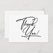 シンプルモダンミニマ結婚リストサンキューカード サンキューカード (正面/裏面)