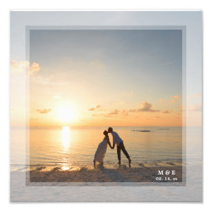 シンプルモダンミニマ結婚リスト記念日 フォトプリント