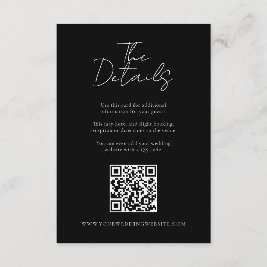 シンプルモダンミニマ結婚リスト詳細 エンクロージャーカード (正面)