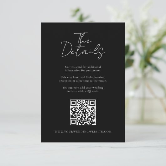 シンプルモダンミニマ結婚リスト詳細 エンクロージャーカード (スタンド正面)