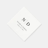 シンプルモダンミニマ結婚リスト スタンダードカクテルナプキン (角)